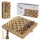 Bucher&Rossini Bucher Rossini 15Inch Magnetic Chess Set Faux Leather Foldable Board with Storage Compartments Travel Chess Game Set Classic Board Game for Adluts Kids Beginner