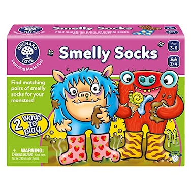 ORCHARD TOYS Moose Smelly Socks Game Find Matching Pairs of Socks for Your Monsters for Ages 36 and 24 Players