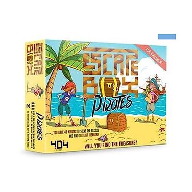 Asmodee 404 On Board Escape Box Pirates Game Escape Room in a Box Family Fun Puzzle Game Ages 7 25 Players 45 Min Playtime