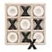 NIKKY HOME Tic Tac Toe Game Coffee Table Decor 106 Inch Rustic Wooden Board Black White