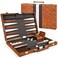 ropoda Backgammon Board Game Set 15 Inches for Adults and KidsClassic Board Strategy GamePortable and Travel Backgammon Set with Premium Leather CaseBest Strategy Tip Guide