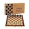 DUBSTAR Chess Set Folding Storage Wooden Chess Board Sets 15 Wooden Chess 3 in 1 Chess Board Game for Adults and Kids Chess Backgammon Checkers