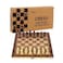 DUBSTAR Chess Set Folding Storage Wooden Chess Board Sets 15 Wooden Chess 3 in 1 Chess Board Game for Adults and Kids Chess Backgammon Checkers