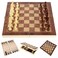 DUBSTAR Folding Storage Wooden Chess Board Sets 3 in 1 Chess Board Game for Adults and Kids Backgammon Checkers Exquisite Wooden Chess Set