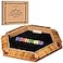 Nicecho 26 Players Shut The Box Dice Game Wooden Board Table Math Game with 16 Dice Classics Tabletop Games for Kids Adults FamilyClassroomHomeParty or Pub