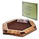 Vamslove Shut The Box Dice Game Wooden Board L15 x W13 for 1 2 3 4 5 6 Player 6 Sided 10 Numbers Math Games with 16 Dices for Kids AdultsInstructions Included