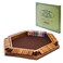 Vamslove Shut The Box Dice Game Wooden Board L15 x W13 for 1 2 3 4 5 6 Player 6 Sided 10 Numbers Math Games with 16 Dices for Kids AdultsInstructions Included