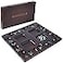 Vamslove VAMSLOVE Mancala 4 Player Board Game Set Luxury Solid Wood Folding Mancala Board 9612 Bonus Multi Color Glass Stone Beads Game Instructions Included