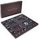 Vamslove VAMSLOVE Mancala 4 Player Board Game Set Luxury Solid Wood Folding Mancala Board 9612 Bonus Multi Color Glass Stone Beads Game Instructions Included
