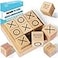 Garybank Sharing Joy Conversation Tic Tac Toe Therapy Games for Kids Teens School Game Counselors Office Must Haves Great Conversation Starter Building Relationship Wooden Communication Cubes