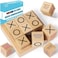 Garybank Sharing Joy Conversation Tic Tac Toe Therapy Games for Kids Teens School Game Counselors Office Must Haves Great Conversation Starter Building Relationship Wooden Communication Cubes