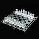 ziphia Elegant 10 Glass Chess Set Premium Quality Board Game for All Ages for Chess Enthusiasts and Home Decor