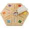 HOROW Wahoo Board Game Wooden Original Board Game Classic 2 Side Painted Fast Track Game for 4 Player and 6 Player with 30 Marbles6 Dices for Family Game Night6largeLog