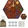 YWMSGM Marble Board Game Original Board GameLarge Solid Pine Spray PaintDouble Sided Painted 15inch Fast Track for 4 or 6 Players with 6 Colors 30 Marbles 6 Dice Friends Family Game Party