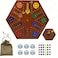 YWMSGM Marble Board Game Original Board GameLarge Solid Pine Spray PaintDouble Sided Painted 15inch Fast Track for 4 or 6 Players with 6 Colors 30 Marbles 6 Dice Friends Family Game Party
