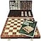 Queensell 2 in 1 Magnetic Chess Set Checkers Board Game for Adults and Kids 15 Chess Tournament Chessboard with Magnetic Pieces Free EBook with Chess Puzzles