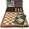 Queensell 2 in 1 Magnetic Chess Set Checkers Board Game for Adults and Kids 15 Chess Tournament Chessboard with Magnetic Pieces Free EBook with Chess Puzzles