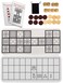 Extguds Ancient Board Game of UR Senet 1 Board 8 Wooden Dice 14 Wooden Pieces 2 Game Instructions