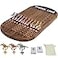 Jyquorp Horse Race Board Game Racing Game Solid Wood with 11 Luxurious Durable Classic Metal Horses with 4 Dice and 2 Boxes of Cards Finish Line Horse Racing Game Rustic Brown