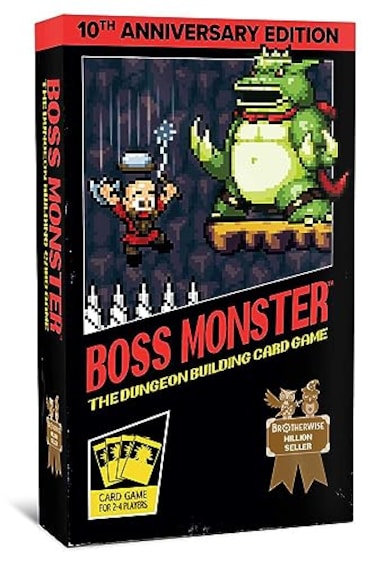 Brotherwise Games Boss Monster 10th Anniversary Edition by 30 Min Playing Time 24 Players Ages 13 Building Card Game with New Rooms Bosses Spells Modernized Rules