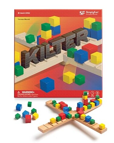 SimplyFun Kilter The Educational Game of Levers Motion Hilarious Family Fun with an Introduction to Physics Predicting Outcomes Kids Game 2 to 4 Players Ages 8 Up