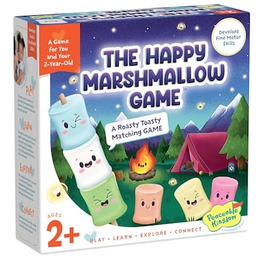 Peaceable Kingdom Happy Marshmallow Toddler Game Develops Fine Motor Skills and Color Matching for Kids Ages 2 and Up