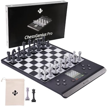 MILLENNIUM Millennium ChessGenius Pro M815 Electronic Chess Computer with 2200 ELO Adaptive AI Skill Levels Color Display Builtin Trainer Magnetic Travel Design