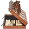 ELONGDI 15 Wooden Chess Set with Magnetic Pieces Extra Queens Folding Chessboard Portable Travel Tournament Chess Board Games for Adults Kids