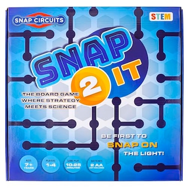 Snap Circuits Snap 2 It Board Game Game of The Year Finalist A Race to Light Up The Game Will You Be First for Kids and Adults Promotes Creativity and Problem Solving STEM Toy