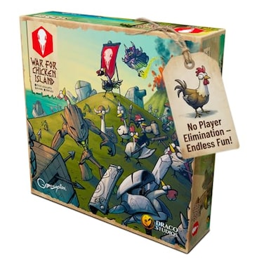 Draco Studios War for Chicken Island 2nd Edition Miniatures Skirmish Strategy Board Game for Adults Family and Friends Competitive Tabletop Game with No Player Elimination Ages 14 14 Players