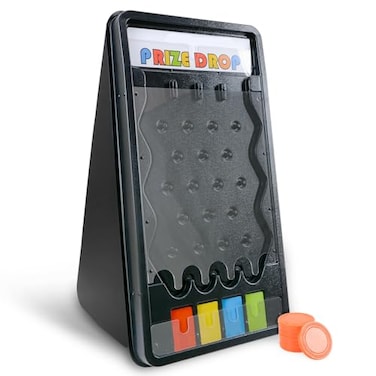 Hooomyai Mini Tabletop Prize Drop Board Game 25x14 Plinko Board Foldable Stand with Customizable 8 Playing Pucks for Carnival Tradeshow Party