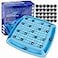 DZX Magnetic Chess Game Portable Magnetic Chess Game with Stones 48 Stones Fun Table Top Multiplayer Strategy Game 48 Round Magnets