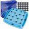 DZX Magnetic Chess Game Portable Magnetic Chess Game with Stones 48 Stones Fun Table Top Multiplayer Strategy Game 48 Round Magnets
