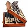 ECOCRAFTER 15 2 in 1 Wooden Magnetic chess and checkers set 2 Extra Queens Foldable Chess set Cotton Storage Bag Magnetic Chess Sets for Adults with Color Gift Box Handmade Checkers Board Game