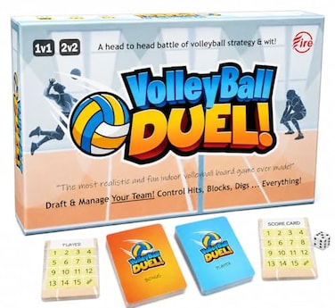 Volleyball Duel! Volleyball Duel Action Strategy Volleyball Board Game