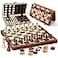 MerryPony 2 in 1 Magnetic Wooden Chess and Checkers Set 15 Foldable Chess set for Adults Kids Chess Board with 2 Extra Queens Travel Chess Set with Pieces Storage Slots Ideal Chess for Beginner