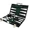 CAYOULR Backgammon Set Classic Board Game with Premium Leather Case Portable Travel Strategy Backgammon Game Set for Adults Kids 18inch Black