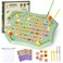 Gencokok 54PCS Fruit Flip Chess Memory Chess Game Animal Flip Matching Chess Board Memory Chess Game for Kindergarten Gathering Activity Flip to Win Travel Memory Game LFruit