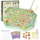 Gencokok 54PCS Fruit Flip Chess Memory Chess Game Animal Flip Matching Chess Board Memory Chess Game for Kindergarten Gathering Activity Flip to Win Travel Memory Game LFruit