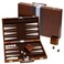 Happy Hippo Backgammon Board Game Deluxe Leather Like Case Felt Interior Brown Classic Backgammon Game Popular Board Game Board Games Medium 15