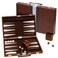 Happy Hippo Backgammon Board Game Deluxe Leather Like Case Felt Interior Brown Classic Backgammon Game Popular Board Game Board Games Medium 15