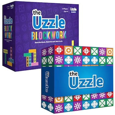 The Uzzle Uzzle 30 Board Game Blockwork Bundle Ultimate Family Fun Pack FastPaced Puzzle Games for Ages 4 Multiple Difficulty Levels 2 to 4 Players