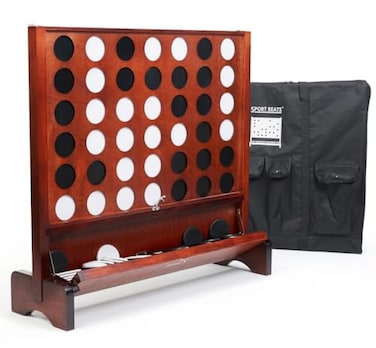SPORT BEATS Giant Wooden 4 in A Row Game for Indoor or Outdoor Games