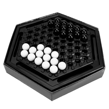 BuleVina Chess Sets Board Game Abalone Family Strategy Game for Adult Desktop Home Marble Chess Game Set for Intellectual Development Table Games Party Fun