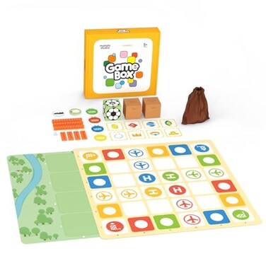 MatataStudio Game Box with 5 Programming Board Games for Coding Set Pro Set Education Addon with Rich Learning Materials for Kids Aged 410