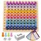 BUZIFU Wooden Montessori Multiplication Board Game Math Educational Toys Multiplication Table Board Game Montessori Math Manipulatives Toys Toddlers Kids Multiplication Chart Game for Early Education