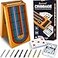 Queensell Cribbage Board Game Set with Storage Classic Game Travel Cribbage Board with Wooden Card Storage for Adults Kids Ideal for Game Night