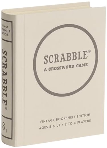 WS Game Company Scrabble Vintage Bookshelf Edition for 2 to 4 Players Ages 8
