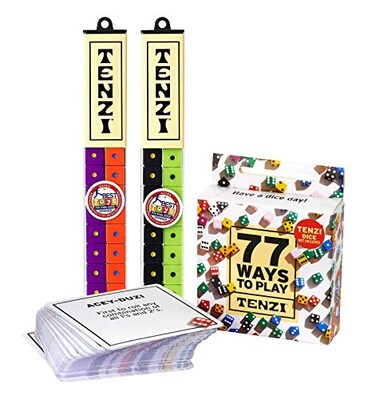 TENZI 2 Pack for 8 Players 8 Sets of Ten Dice with Bonus 77 Ways to Play