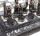 HPL Egyptian Anubis Chess Set Black Silver and Gold Men with 16 Hieroglyphic Board
